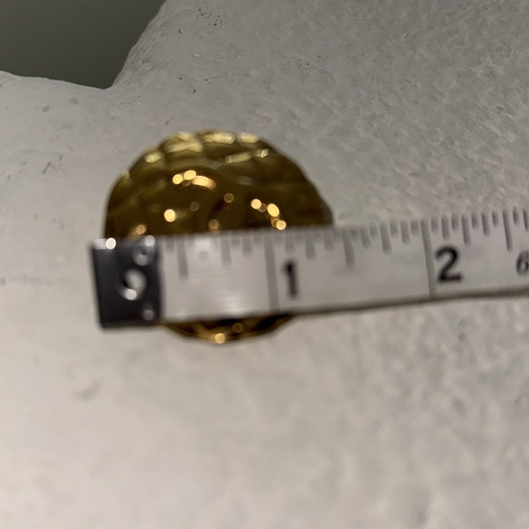 Chanel Gold Button Earrings - Picture 6 of 7